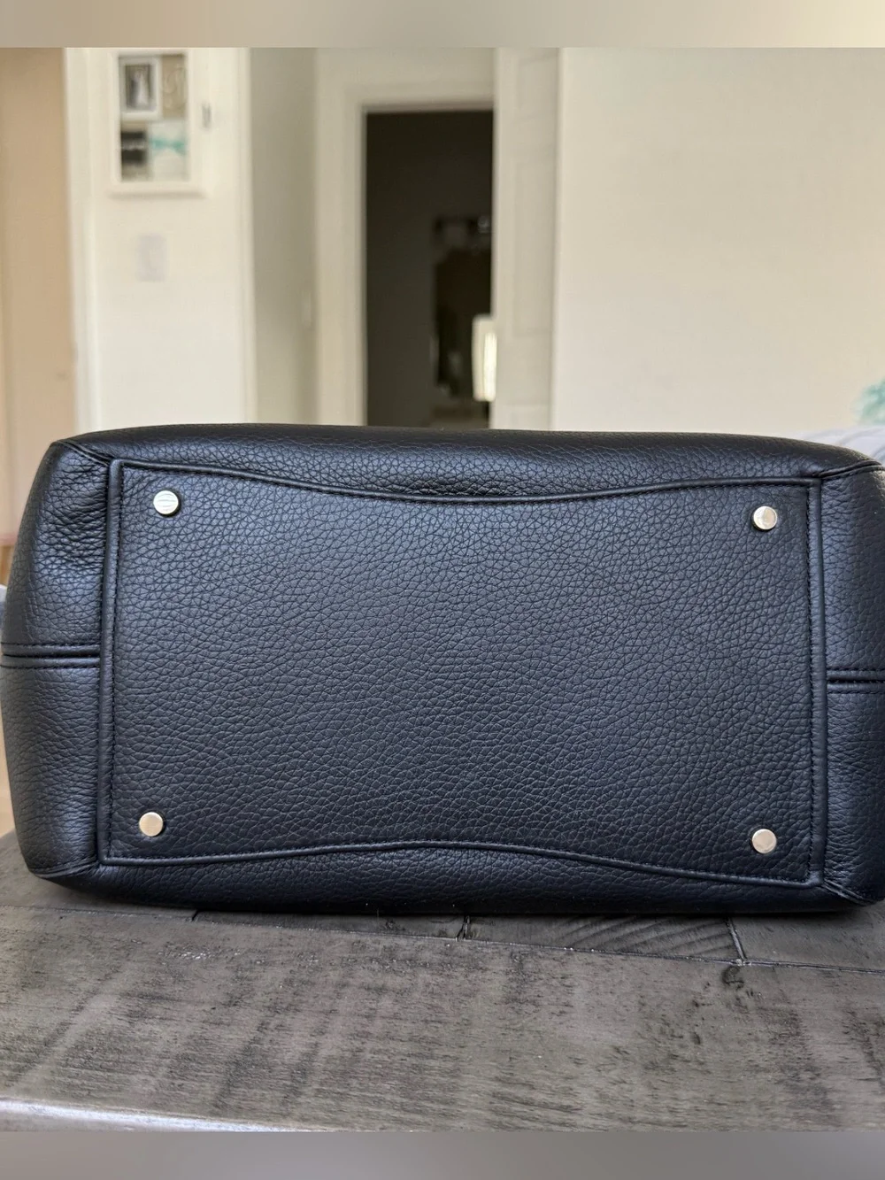 Kate Spade Dumpling Large Pebbled Leather Satchel Crossbody, Black NWT